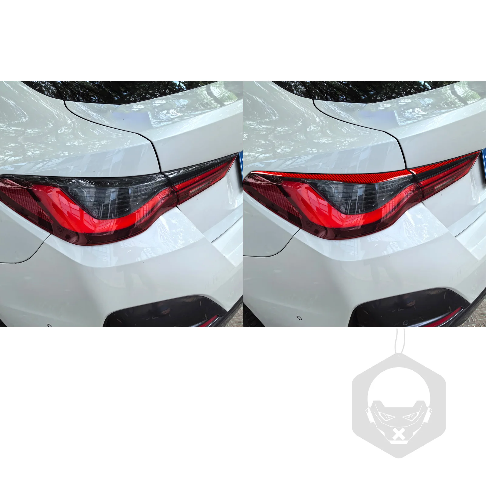 Для BMW 4 серии G22 G23 G26 2021-2024 углеродное волокно задняя фара наклейка для бровей авто