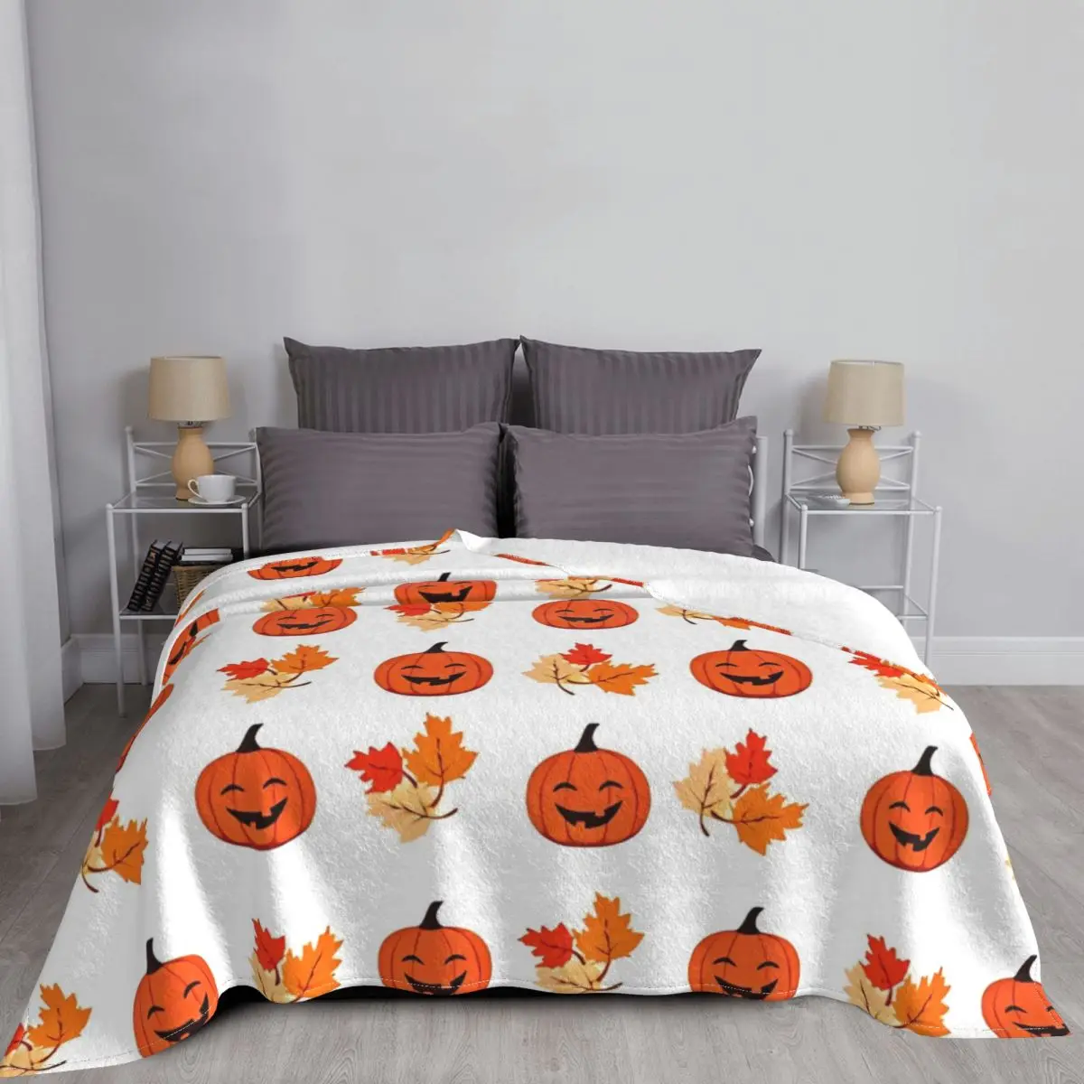 Супермягкое дышащее одеяло с рисунком тыквы на Хэллоуин