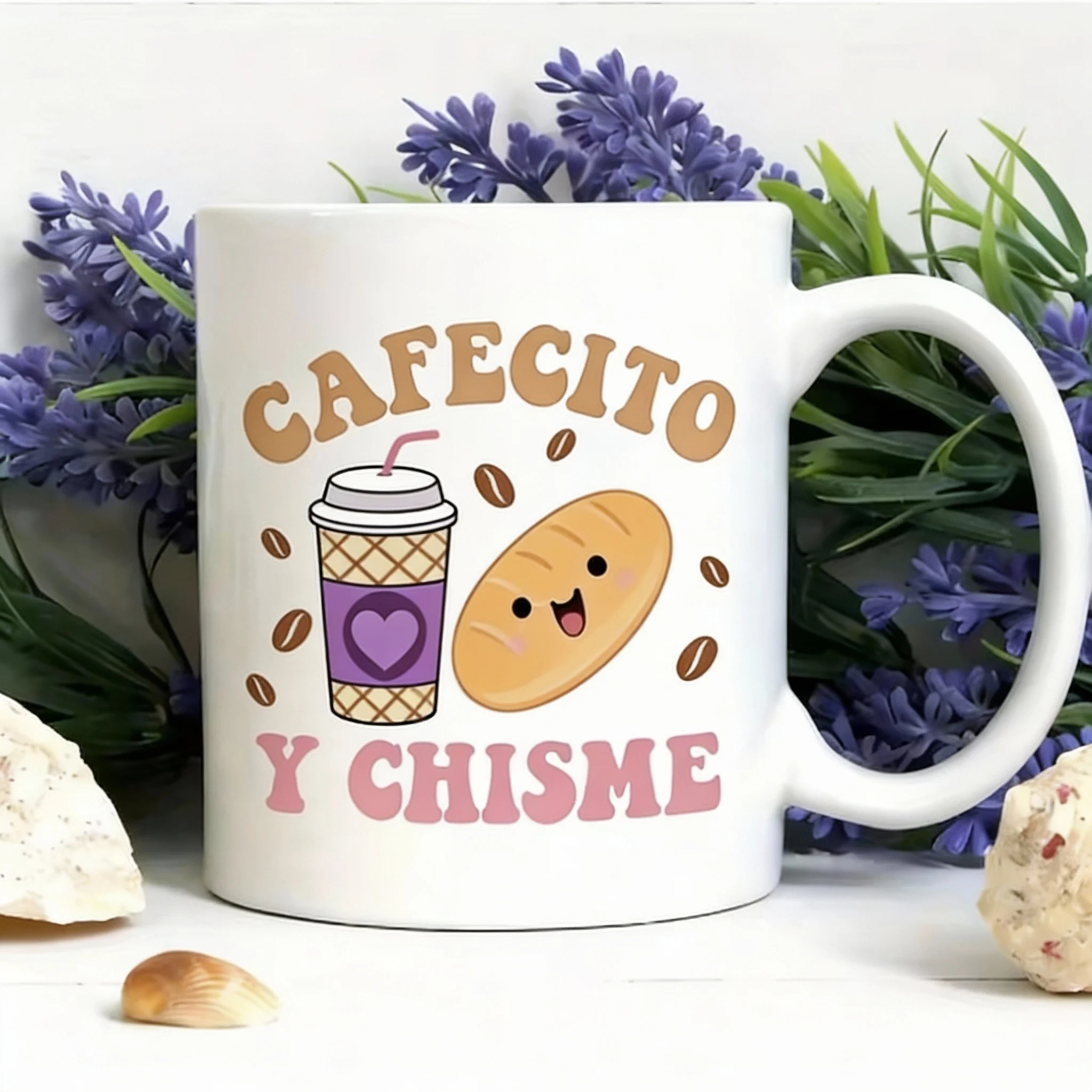 Керамическая кружка Cafecito y Chisme — милый дизайн кофе и сплетни, идеальный подарок для любителей кофе, уникальный подарок на новинку (art.: 3920cd5ea1dce) - 3920cd5ea1dce