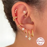 canner 1pc ins snowflake real earrings silver 925 2021 trend earring for women stud earrings piercing pendientes mujer kolczyki