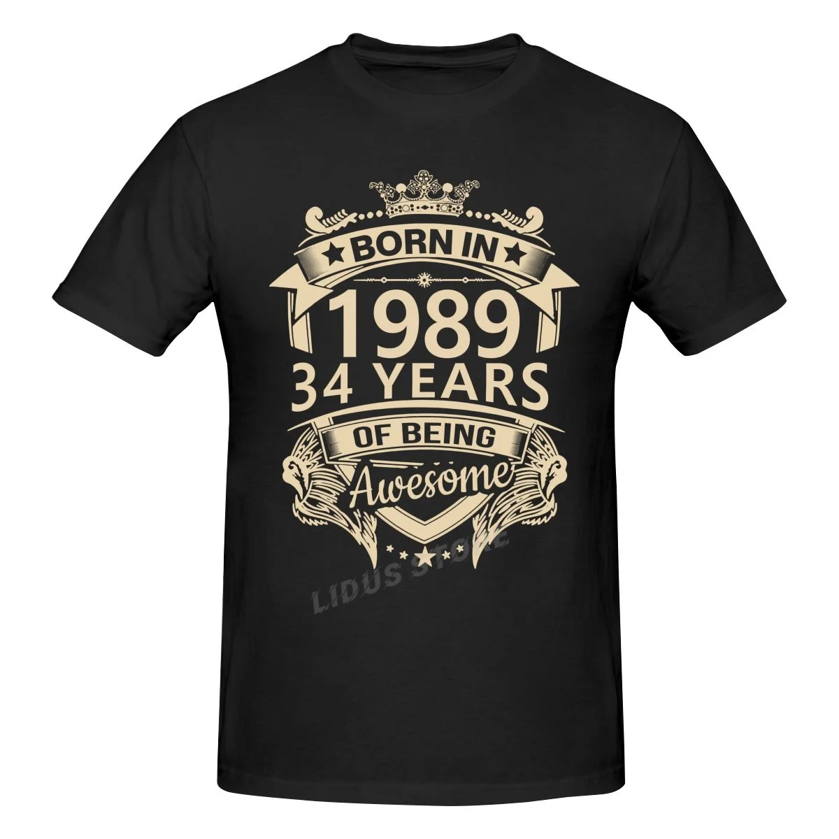 

Born In 1989 34 Years Of Being Awesome 34th Birthday Gift T shirt Harajuku Short Sleeve T-shirt 100% Cotton Graphics Tshirt Tops