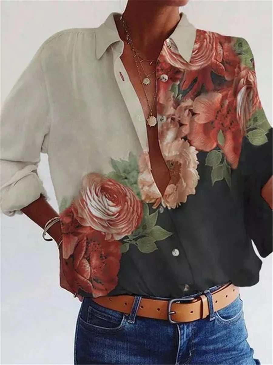 

Long sleeve shirt woman Fashion new shirt loose big size temperament casual top