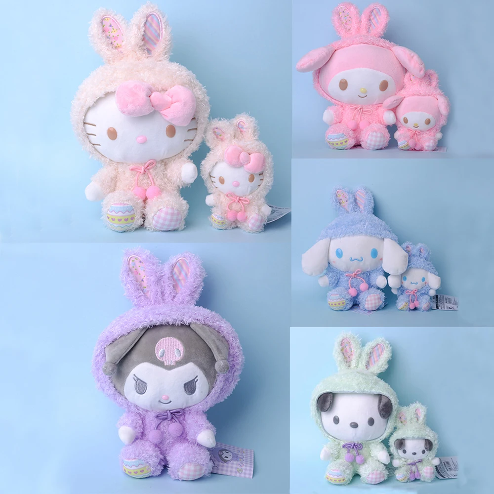 

Hello Kitty 15/20Cm Keychain Sanrio Kuromi Cinnamoroll Cross Dressing Plush Doll Kawaii My Melody Anime Cartoon Plushie Toy Gift