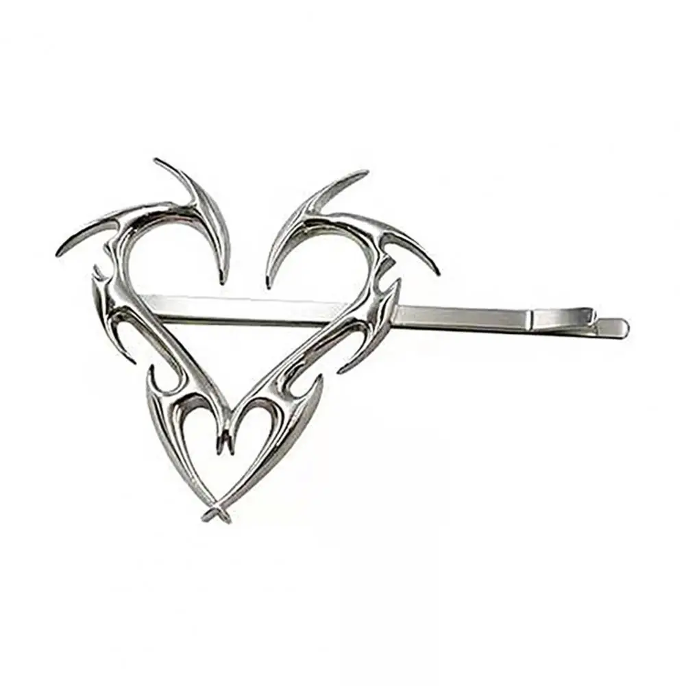 Alloy Fashion Unique Love Heart Dart Hair Barrette Silver Color Girls Hairpin Geometric for Dating