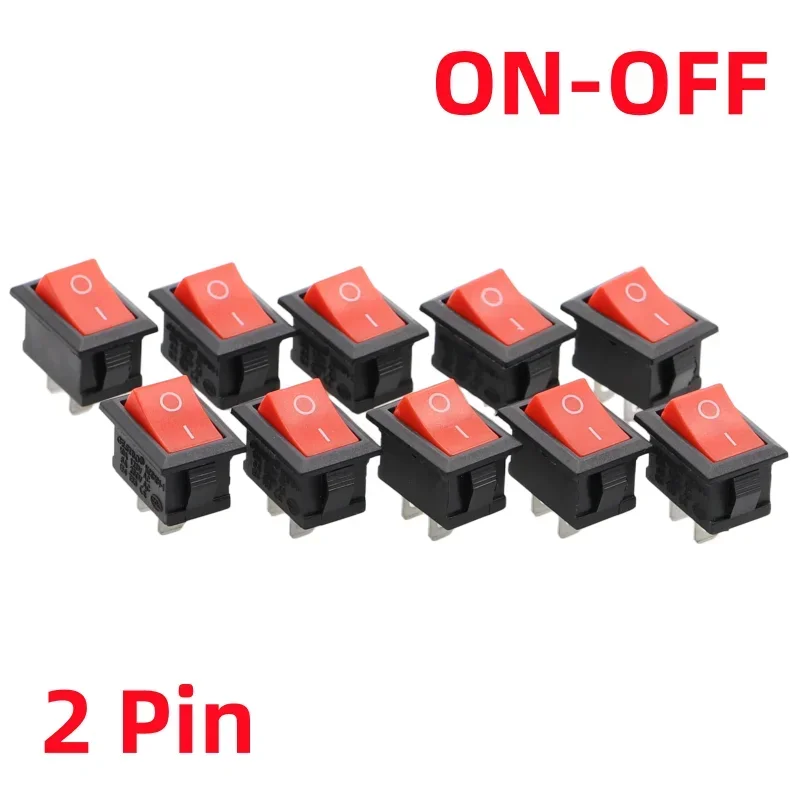 

Кулисные переключатели KCD1-101 черные 6A 250V