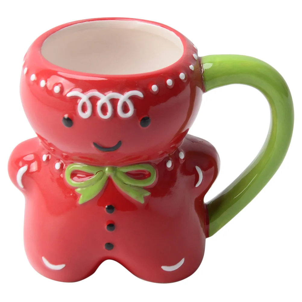 

Ceramic Gingerbread Man Mug Christmas Coffee Mug Milk Cup Drinking Mug Drinkware Xmas New Year Party Favor