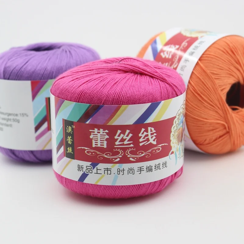 

Size 5 Cotton Lace Yarn for Hand Knitting Sweater Crochet Threads DIY Craft Spring Summer Croche Lines 50g/Ball Freeshipping