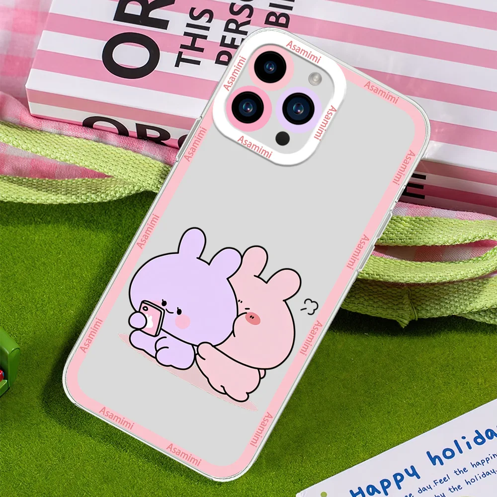 Рождественский чехол A-Asamimichan Cute Bunny для телефона Samsung S24 S23 S22 S21 A55 A54 A35 FE PLUS с