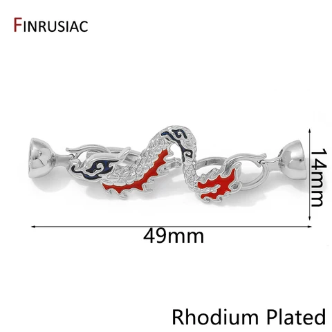 Застежки-крючки FINRUSIAC латунные золотые драконы 2 шт