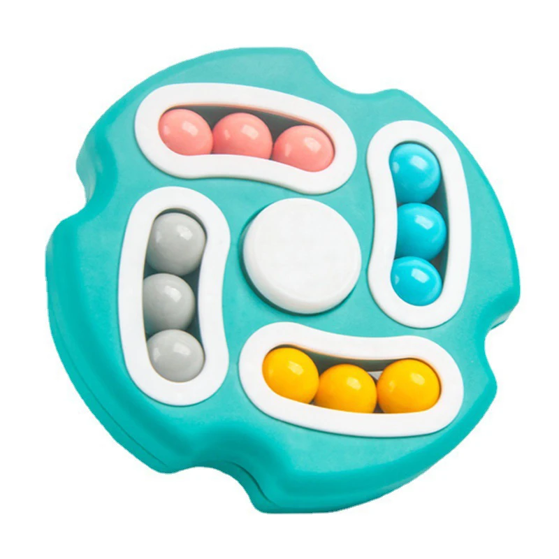 

New Intelligence Fingertip Cube Rotating Bean Decompression Puzzle Children Finger Spinner Gyro Disk Educational Cube Toy