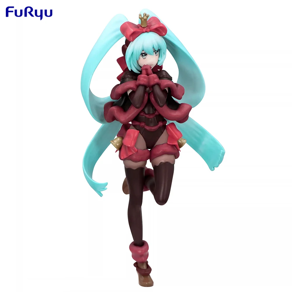 Фото Оригинальный FuRyu Exceed креативная ФИГУРКА СЕРИИ sweetsweet Hatsune Miku (рождеель Малина Ver.) Коллекционные аниме Модели Игрушек №1