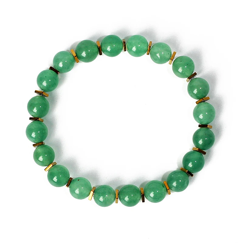 

Good Luck Feng Shui Wealth Bracelets for Women 8mm Green Nature Stone Quartz Chakra Bracelets Men Healing Crystal Agates Jewelry