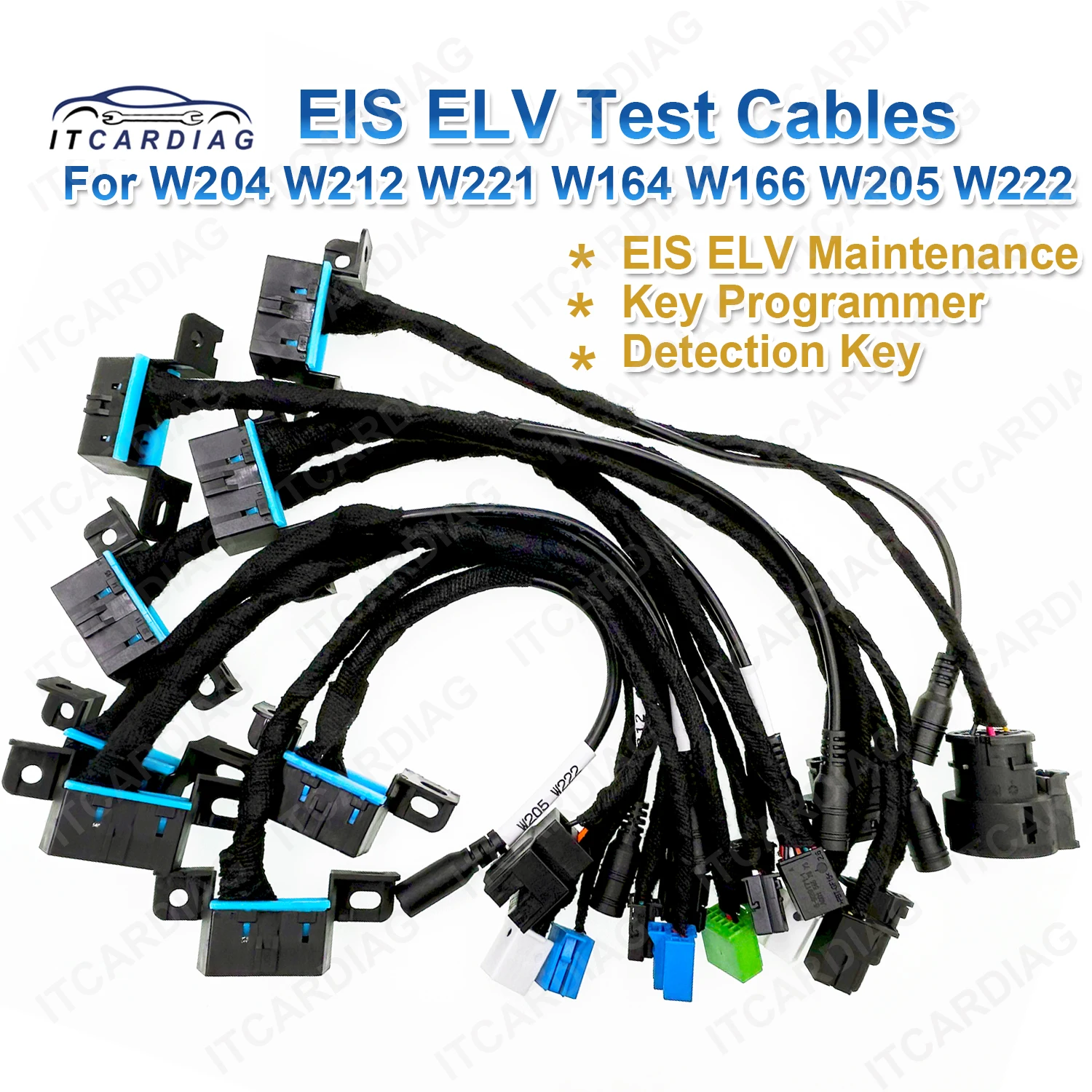 8 SZTUK kabli testowych EIS ELV dla CGDI MB Locks Platform W204 W212 W221 W164 W166 Gear Box Refresh OBD2 Diagnose Connect Cable