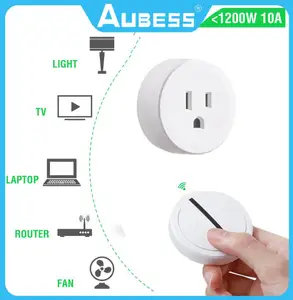 Mini Remote Control Outlet Wireless Plug Adapter With Remote 500ft Range Wireless Light Switch For Household Appliances