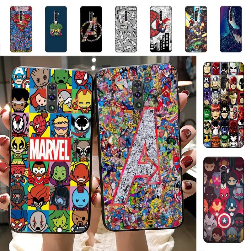 

Marvel Avengers Heros Comics Phone Case for Vivo Y91C Y11 17 19 17 67 81 Oppo A9 2020 Realme c3