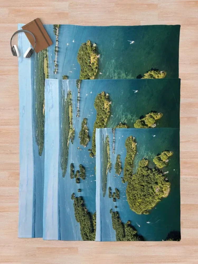 Тысяча островов и река Святого Лоуренса в Ганоке Канаде пледы одеяла косплей