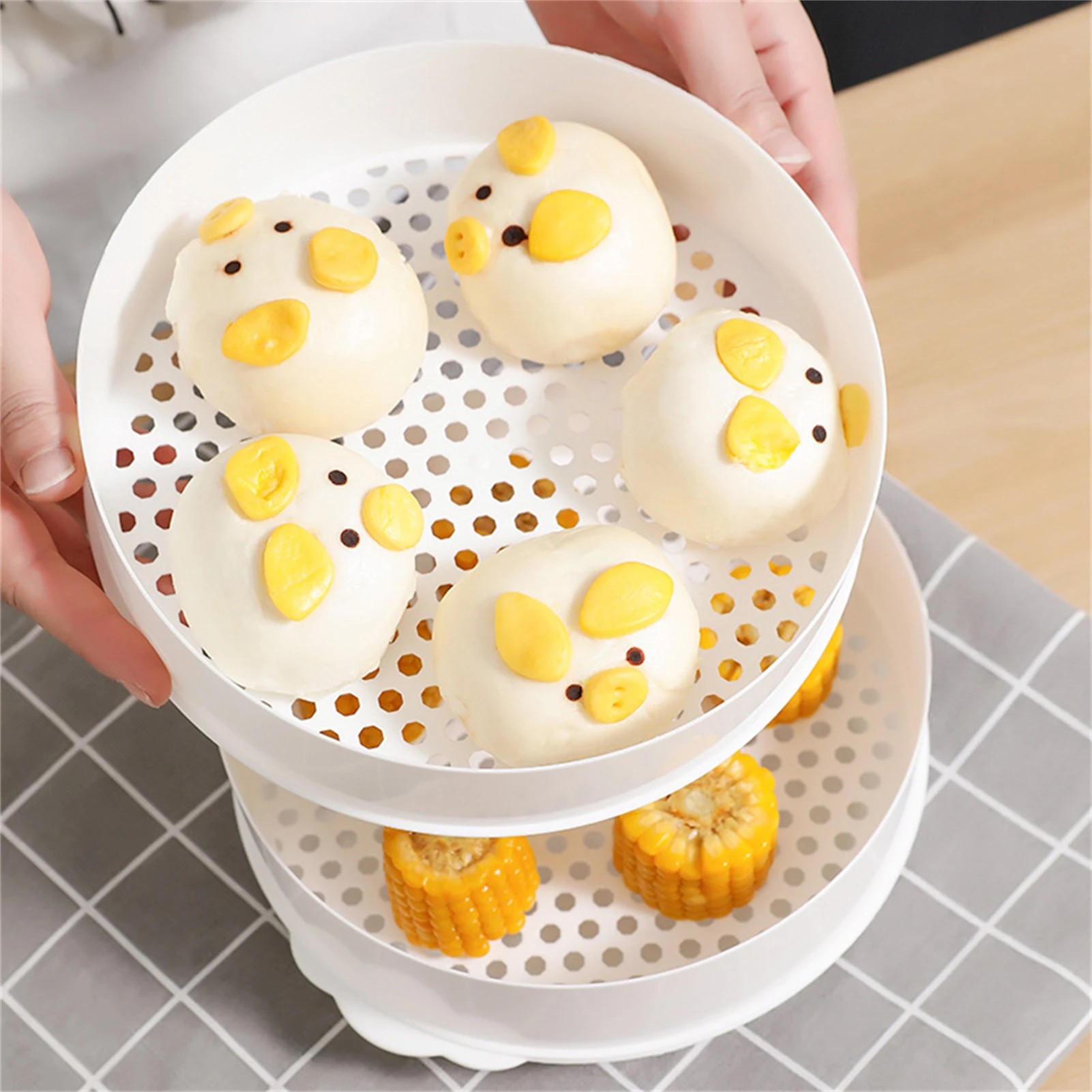 

Microwave Oven Steamer Microwave Steamer Cooking Pot For Kitchen Kitchen Steaming Utensils Healthy Cooking Quick Fast 3 Tiers