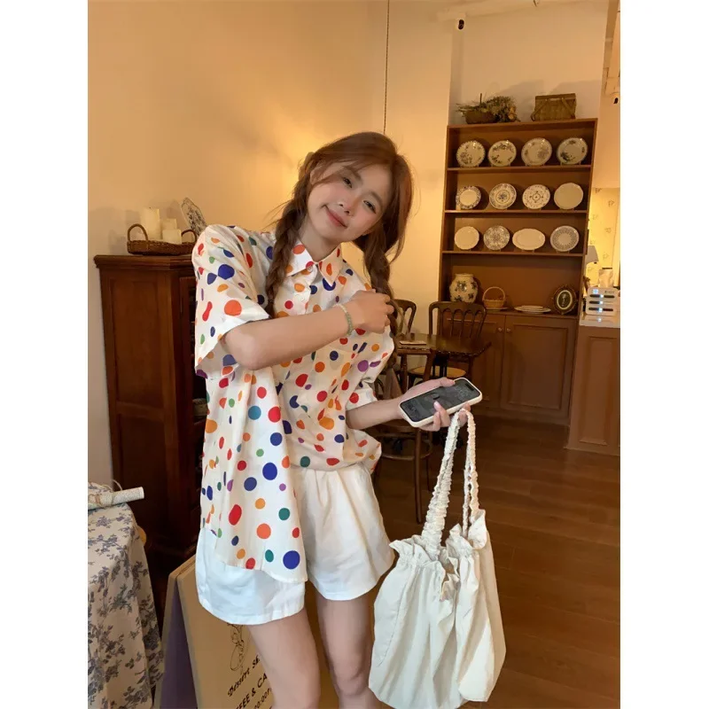 SweetLoose-FitDesign Повседневная рубашка для похудения уменьшающая возраст рубашки с