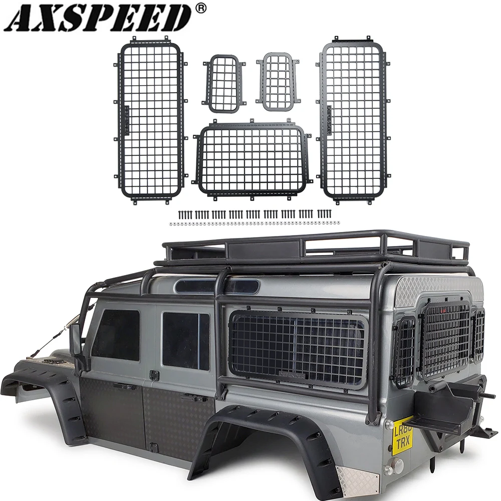 

AXSPEED TRX4 металлическая сетка для окон, защитная сетка для Φ Defender 1/10 RC Гусеничный автомобиль, обновленные детали