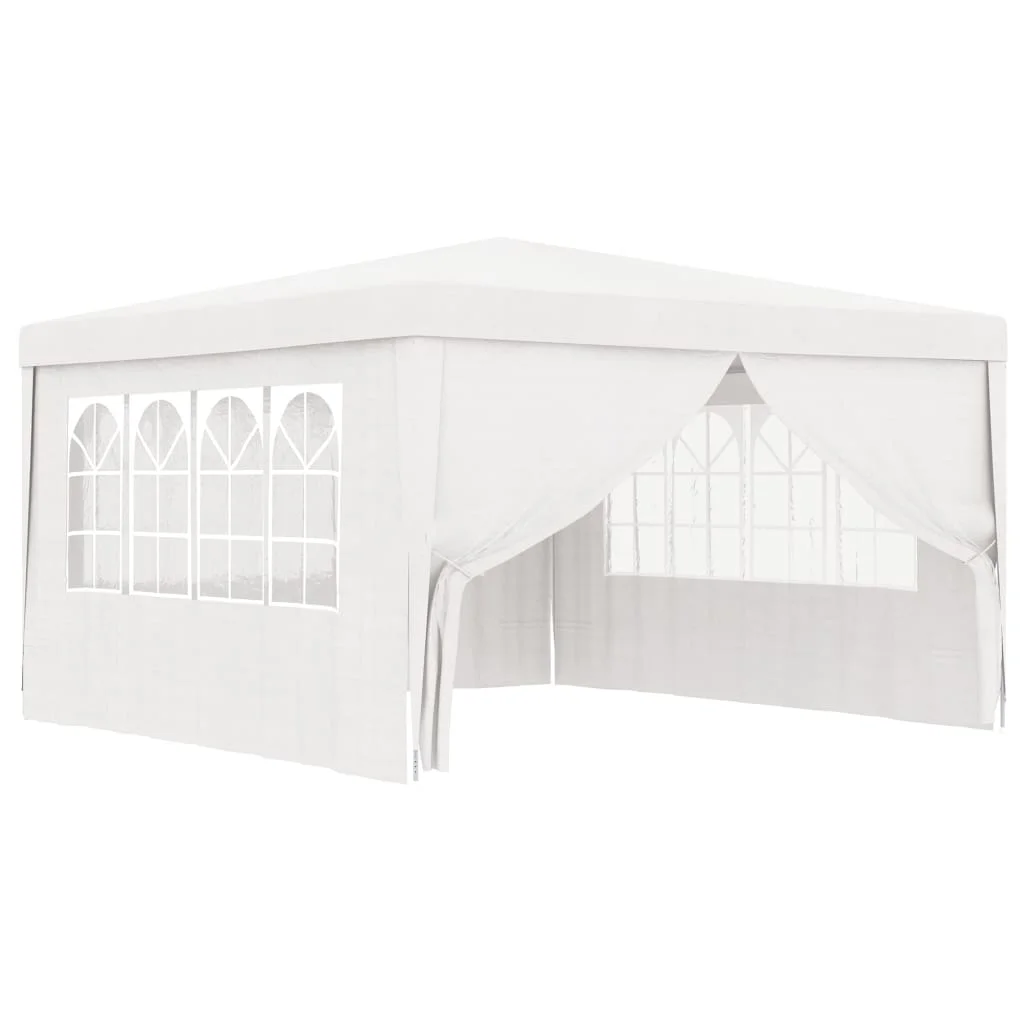 

Professional Party Tent with Side Walls, Garden Decoration, 4x4 m White 90 g/m