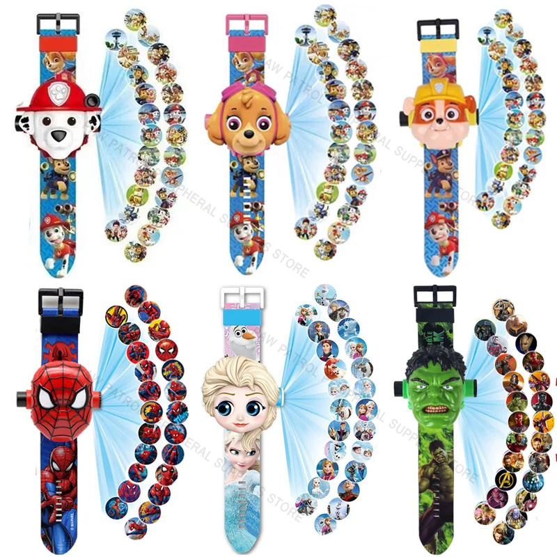 

Paw Patrol Projection Digital Watch Cartoon Toy Develop Intelligence Learn Anime Figure Children Gift