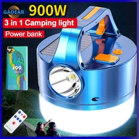 900 watts portable solar power camping light usb rechargeable flashlight tent lamp camp lanterns emergency lights for outdoor