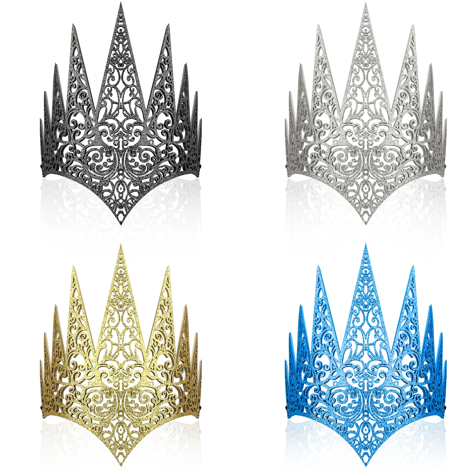 

Queen Crown Tiara Halloween Gothic Crown Headdress Halloween Party Masquerade Cosplay Accessories