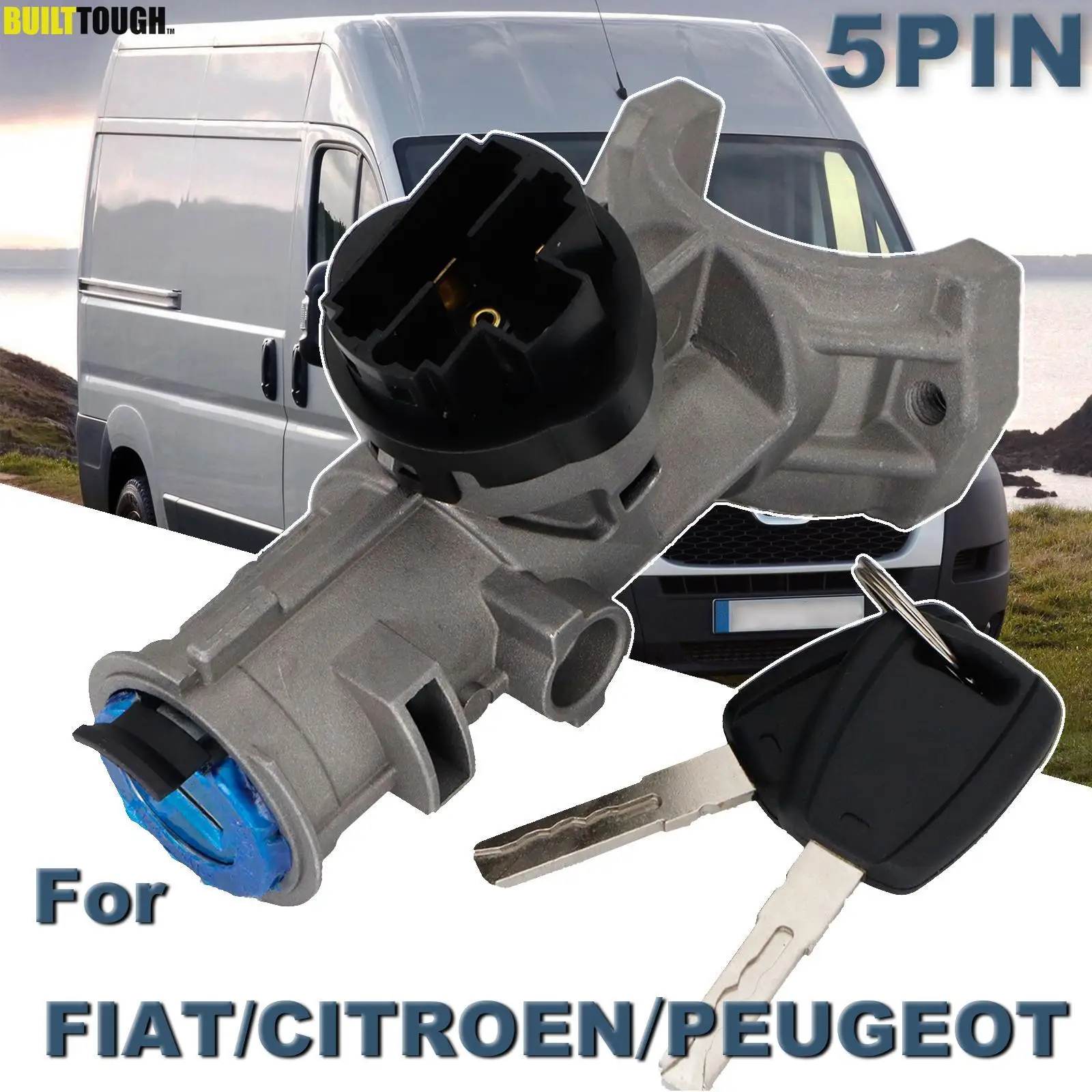 

Ignition Barrel Lock Switch Starter ＆ 2Keys For Peugeot Boxer Citroen Relay Fiat Ducato 2006-2023 Replacement 1348421080 4162.SJ