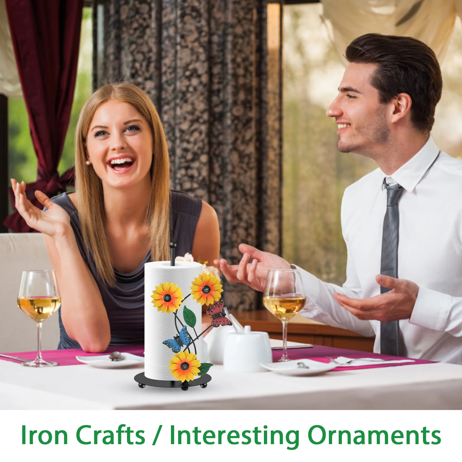 Реалистичный декоративный Подсолнух держатель для бумажных полотенец Железный