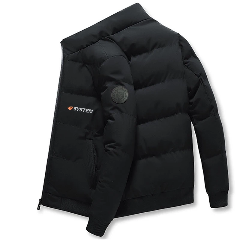 

2022SYSTEM brand outdoor camping mountaineering stand collar fashion new men's waterproof padded jacket adventure jacket