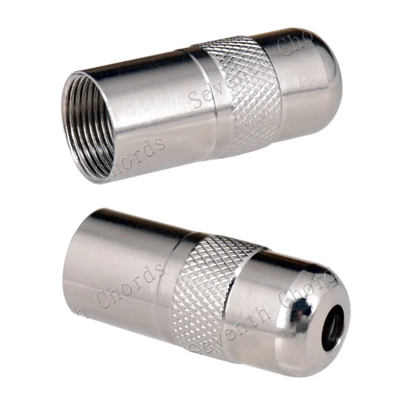 

2Pcs Length 30.5MM Threaded Cylinder Style Jack Threaded bushing Sleeve for Guitar Bass Chrome Internal Thread:12mm