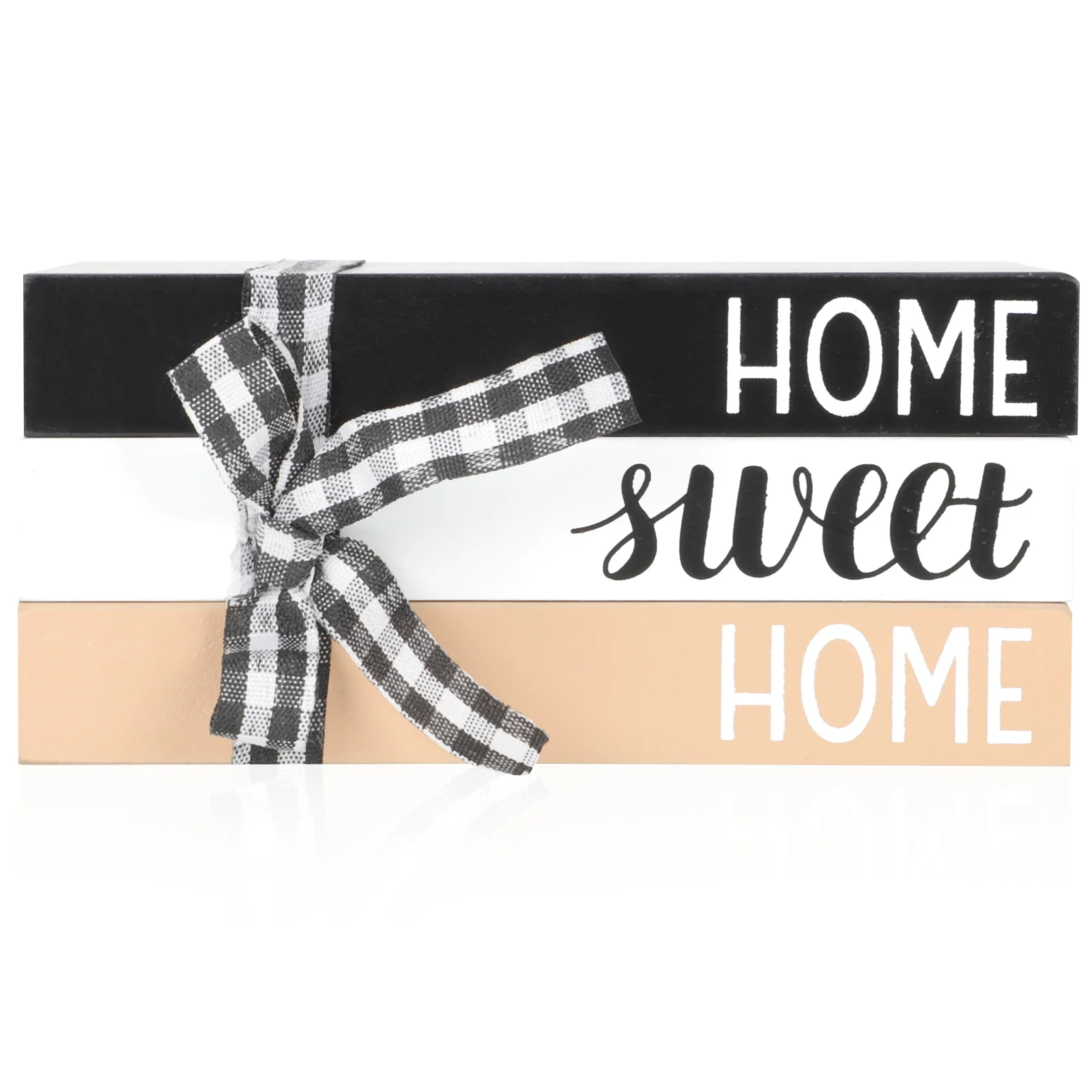 

Decor Wooden Farmhouse Table Book Sign Tray Decorations Tiered Wood Signs Home Rustic Decorative Mantle Entry Coffee Bookshelf
