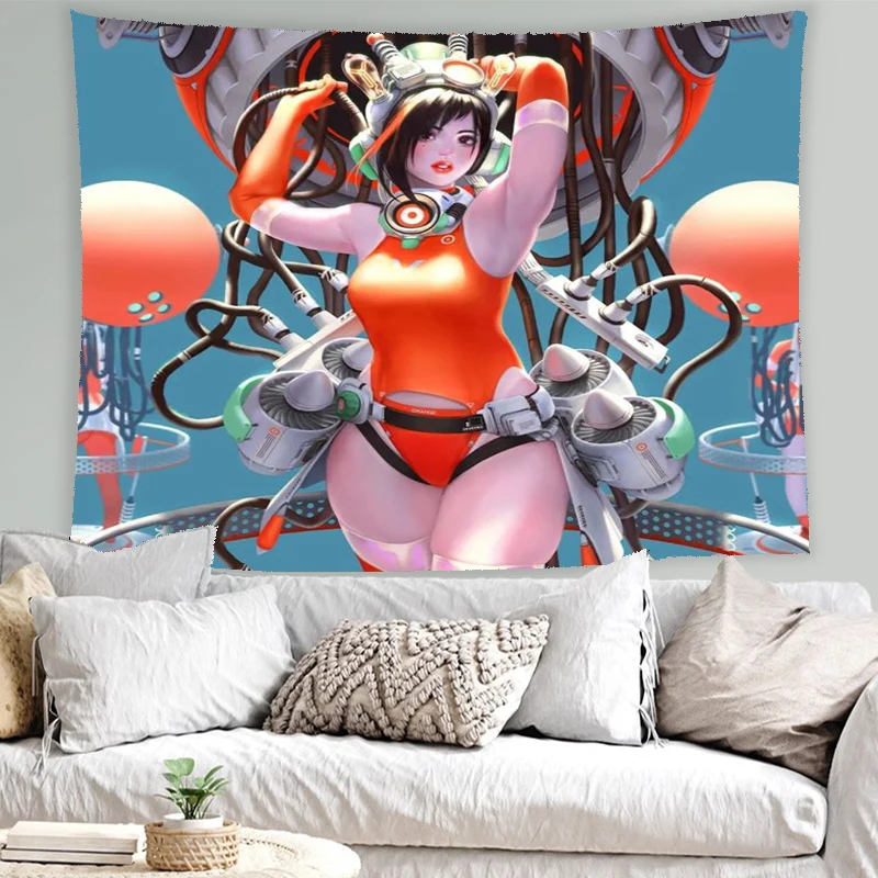 

Флуоресцентная ткань для ночной атмосферы, новый гобелен в стиле киберпанк, украшение для стен, домашний декор, тканевый постер, гобелен для...