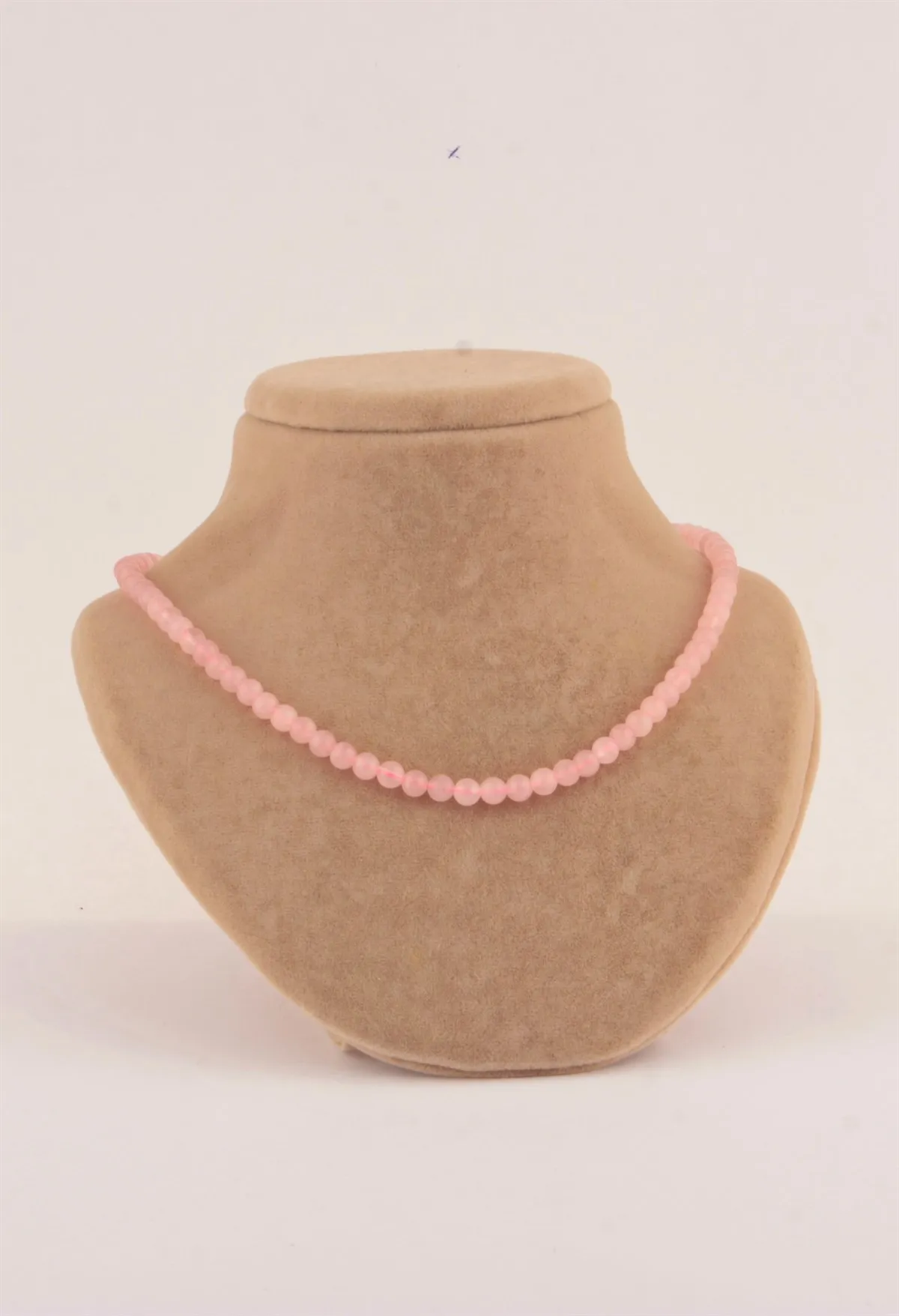 

ROSE QUARTZ Hippie Necklace, 6mm Waist Chain, Astrology Birthstone Crystals Design, Supporting