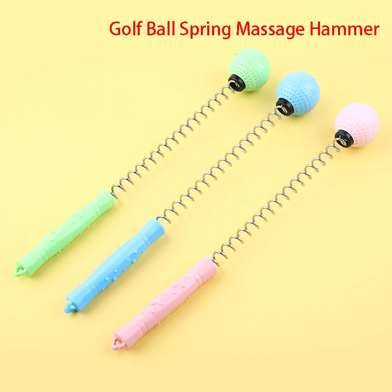 

Silicone Massage Hammer Golf Ball Spring Elastic Non Slip Health Care Fatigue Relief Stress Relieve Neck Should Back Massager