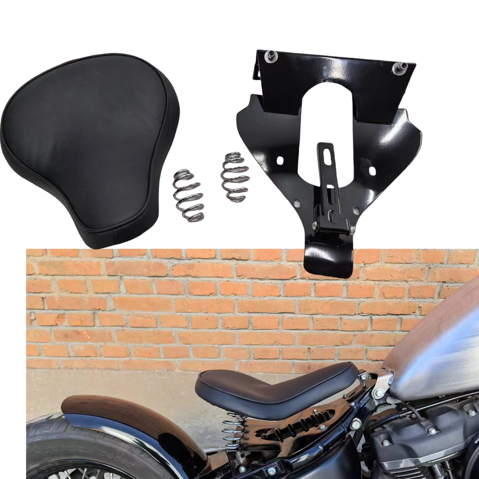 

Для Harley Softail Street Bob FXBB 2019-2024 мотоциклетное сиденье водителя, подушка для седла, соло, чехол на сиденье