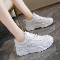 autumn and winter ladies daddy shoes platform lace up casual shoes round toe breathing comfortable sports female vulcanize shoes