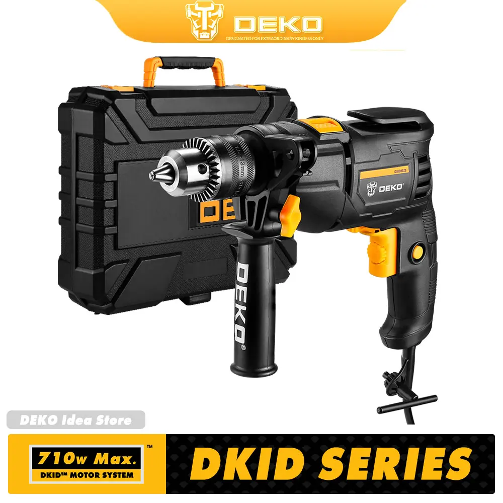 

220V ELECTRIC SCREWDRIVER ELECTRIC ROTARY HAMMER DRILL 2 FUNCTIONS POWER TOOL DRILLING MACHINE DEKO DKIDZ SERIES