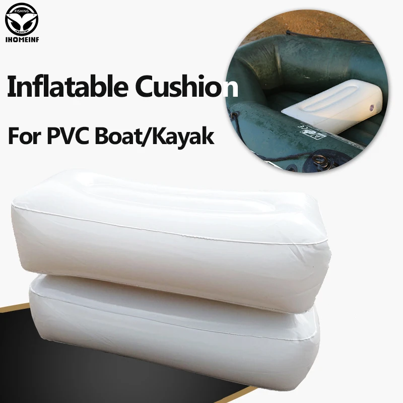 

Inflatable Cushion Lightweight Thickened PVC Boats Seat Mats For Fishing Boat/Kayak/Canoe/Rowing Seat Pillow 56*27*15cm