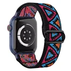 Ремешок Плетеный Соло для Apple Watch Band 44 мм 40 мм 45 мм 41 мм 42 мм 38 мм, нейлоновый эластичный браслет для iWatch Series 3 4 5 SE 6 7