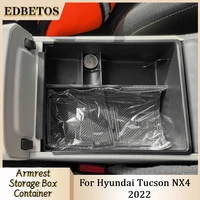 car central armrest storage box secondary storage center console organizer compatible for hyundai tucson nx4 2022