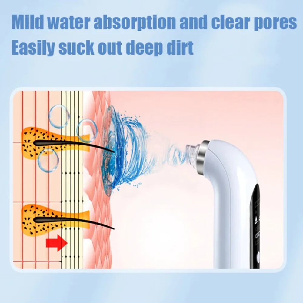 

Vacuum Electric USB Rechargeable Water Cycle Blackhead Remover Face Cleaner Small Bubble Cleaning Tools