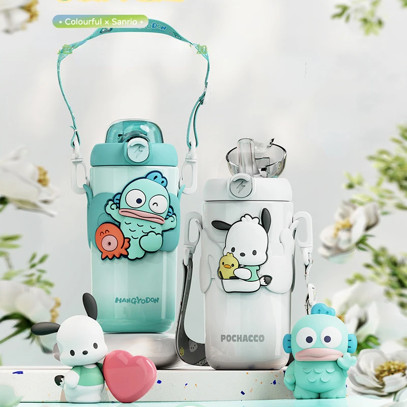 

350 мл Kawaii Sanrio термос чашка мультяшный Cinnamoroll Kuromi Melody спортивная чашка для воды кофейная чашка детская бутылка для воды подарок