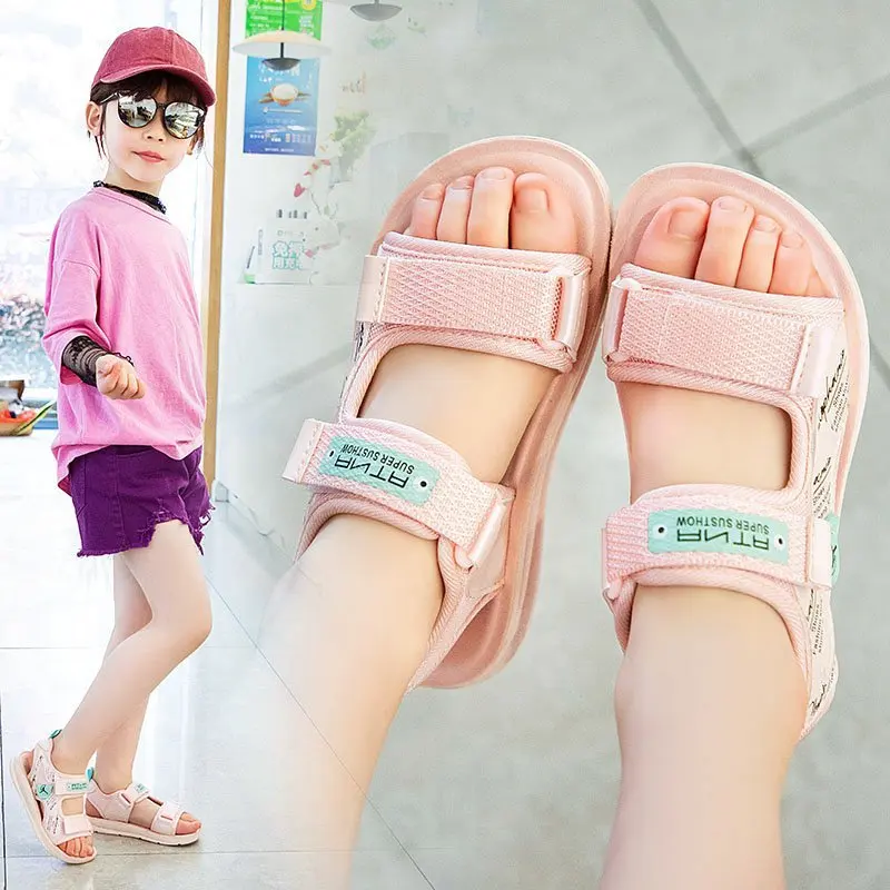 Boys Outdoor Sandals Summer Kids Fashion Light Soft Flats Toddler Baby Girls Sandal Infant Casual Beach Shoes Children Flip Flop