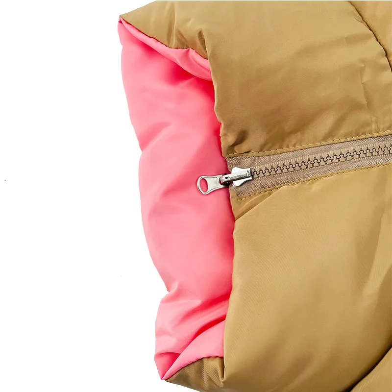 Модные осенние хлопковые жилеты с воротником-стойкой женские элегантные