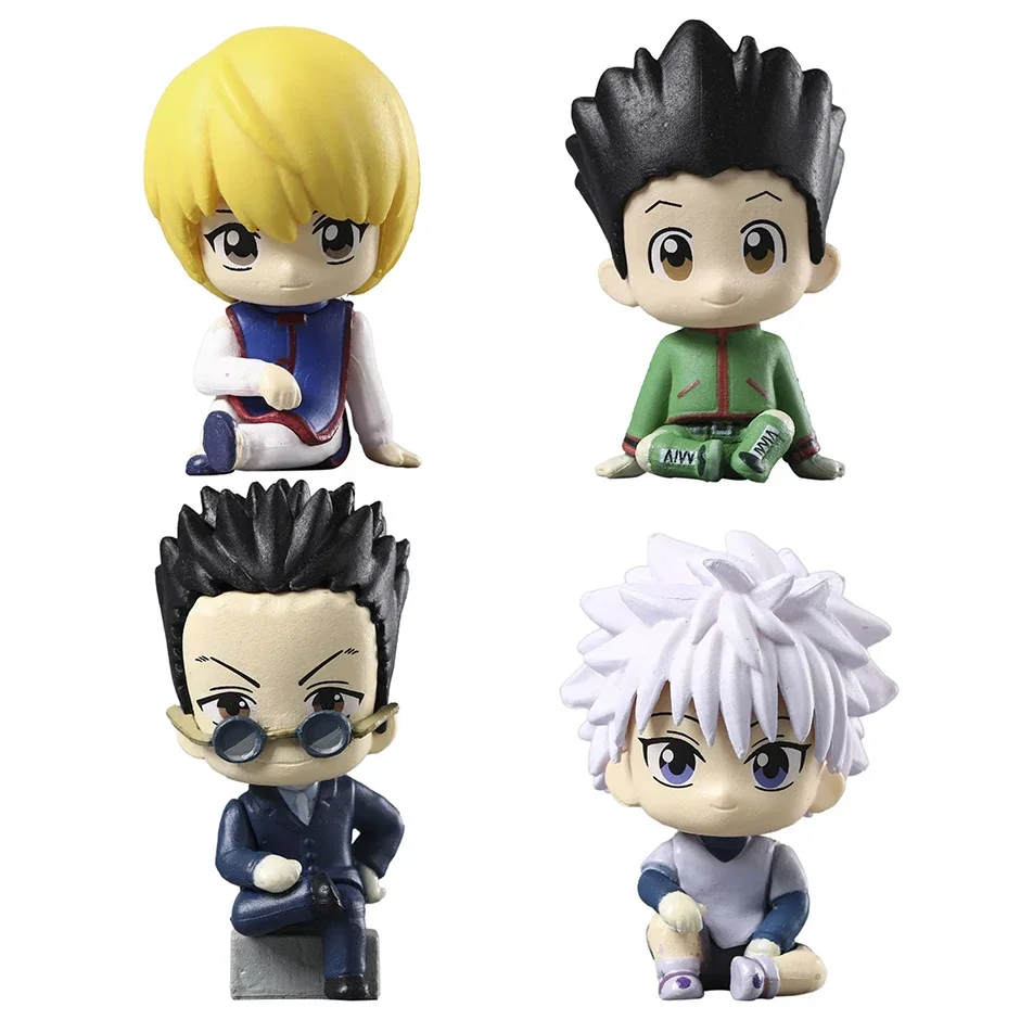 Suwarasetai Gon Freecss Killua Zoldyck Kurapika Leorio Q Фигурки ПВХ Модель игрушки Аниме Куклы 4 шт./компл.
