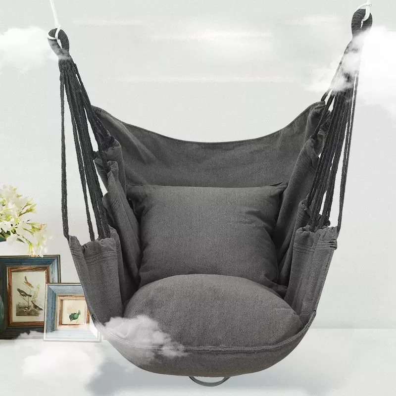 

2023NEW Travel Canvas Hammock Garden Sports Dormitory Bedroom Hanging Chair Outdoor Swing Hanging Chair Adult Leisure Hanging Ch