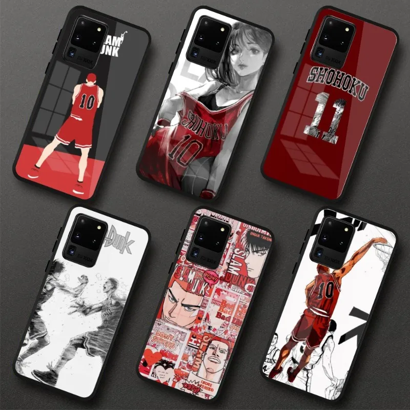 

Slam Dunk Cool чехол для телефона для Samung S23 S22 S21 Pro Ultra A13 A33 A53 NOTE 20 PC Glass Cover Funda Shell