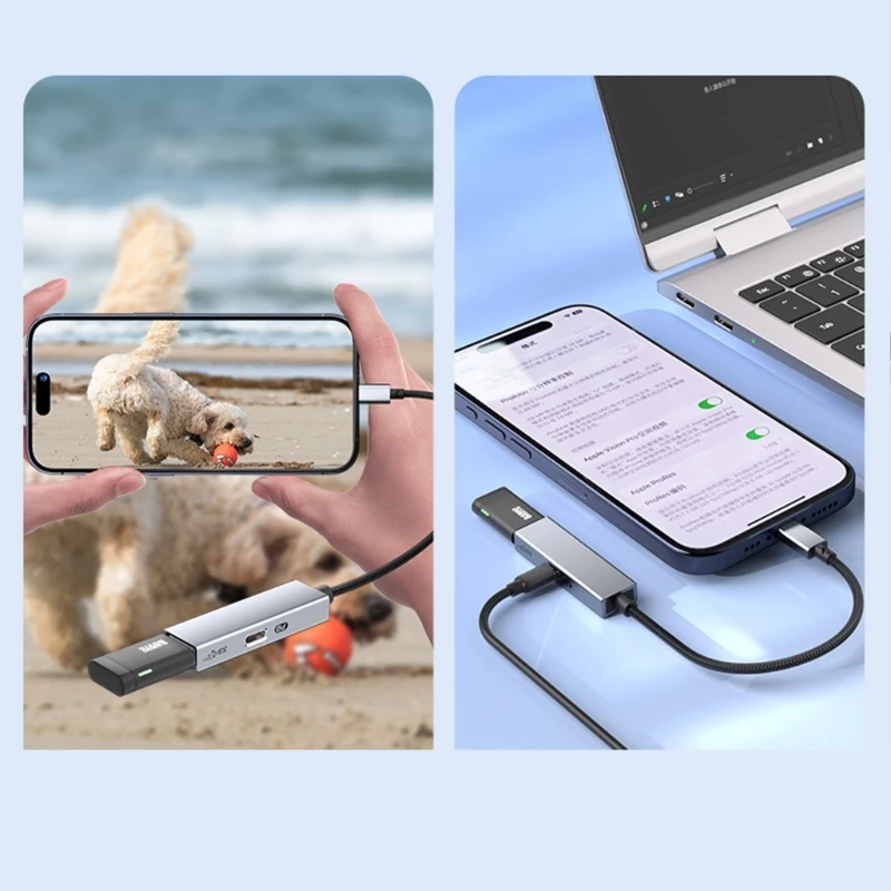 DXAB 2 в 1 USB C OTG адаптер для зарядки 3.2 Gen разветвитель PD60W кабель быстрой 5 Гбит/с