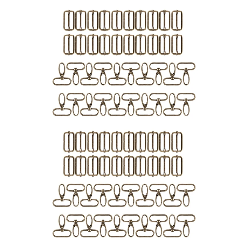 

120 шт. 32 мм металлические D-образные кольца для поворотных защелкивающихся крючков Tri-Glide пряжки для оборудования сумки (бронза)